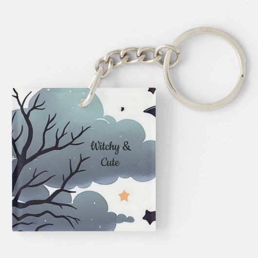 Witchy & Schattige (1) Acryl Sleutelhanger (Achterkant)