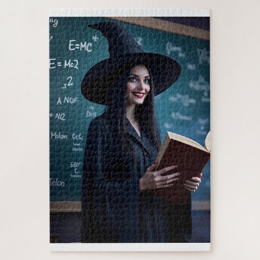 Witchy Science Teacher - Magisch klaslokaal Legpuzzel (Verticaal)