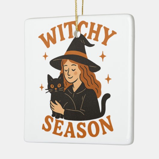 witchy-seizoen keramisch ornament (Links)