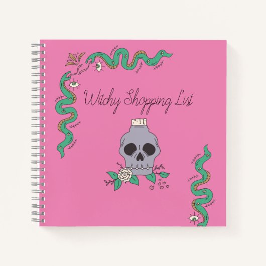 Witchy Shopping List Notitieboek (Voorkant)