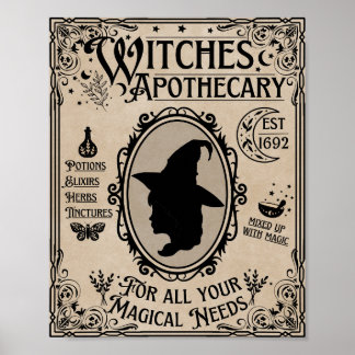 Witchy Sign Halloween Sign Poster