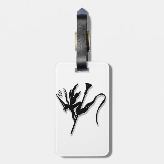 Witchy Silhouette Bagagelabel (Achterkant verticaal)