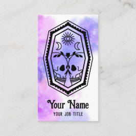 Witchy Skull Coffin Mystic Spiritual Business Card Visitekaartje