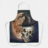 Witchy Skull Halloween Apron Schort (Voorkant)