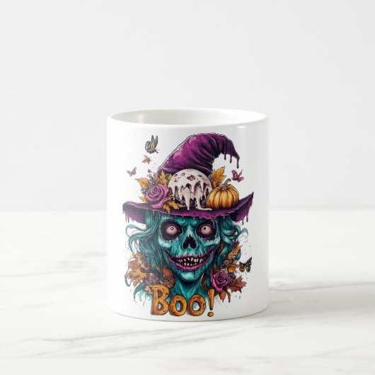 Witchy Skull Halloween Mok (Center)