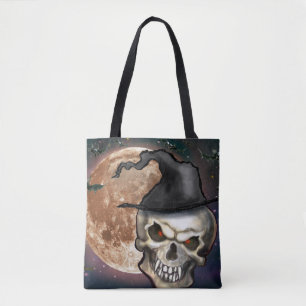 Witchy Skull Pet Canvas tas