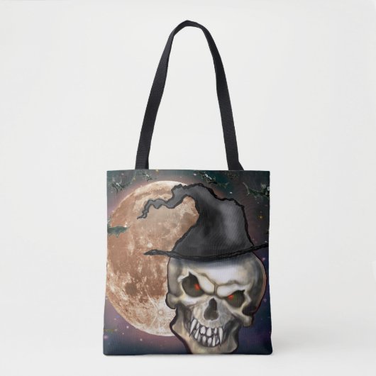 Witchy Skull Pet Canvas tas (Voorkant)