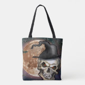 Witchy Skull Pet Canvas tas (Achterkant)