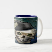 Witchy Skull Two-Tone Coffee Mok (Voorkant rechts)