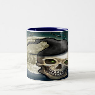 Witchy Skull Two-Tone Coffee Mok