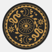 Witchy Snake & Moon Sticker Sheet (Voorkant)