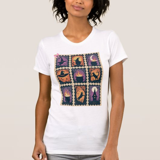 Witchy Stamp Collage T-shirt (Voorkant)