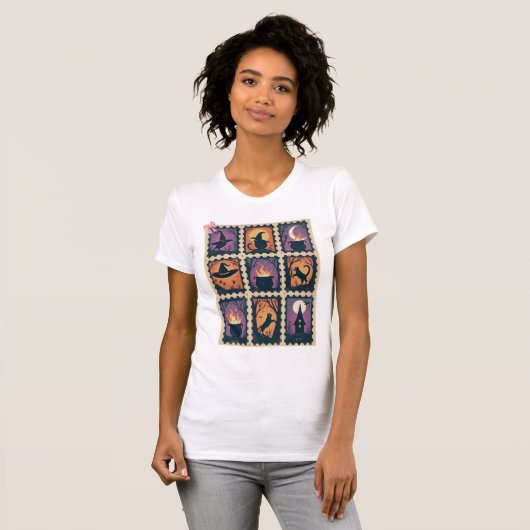 Witchy Stamp Collage T-shirt (Voorkant volledig)