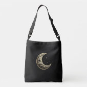 Witchy Supplies Black Candle Moon Crossbody Tas (Achterkant)