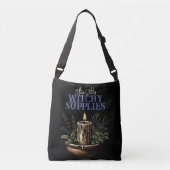 Witchy Supplies Black Candle Moon Crossbody Tas (Voorkant)