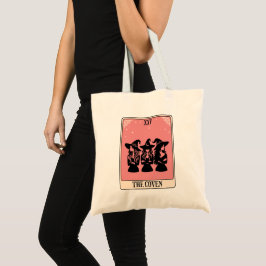 witchy tarot celestial occult bachelorette party tote bag