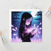 Witchy Theme Verjaardagsfeestje Uitnodigen Kaart (Voorkant / Achterkant in situ)