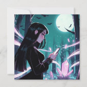 Witchy Theme Verjaardagsfeestje Uitnodigen Kaart (Voorkant)