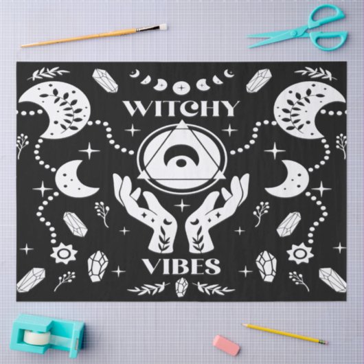 Witchy Vibes Halloween Decoupage Tissue Paper Tissuepapier (Craft)