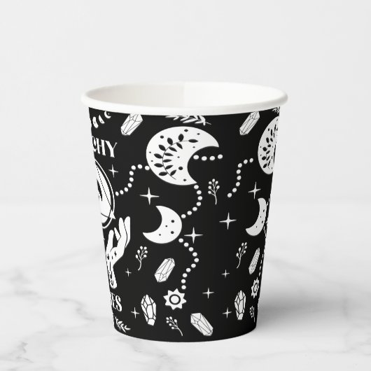 Witchy Vibes Halloween papieren bekers (Links)