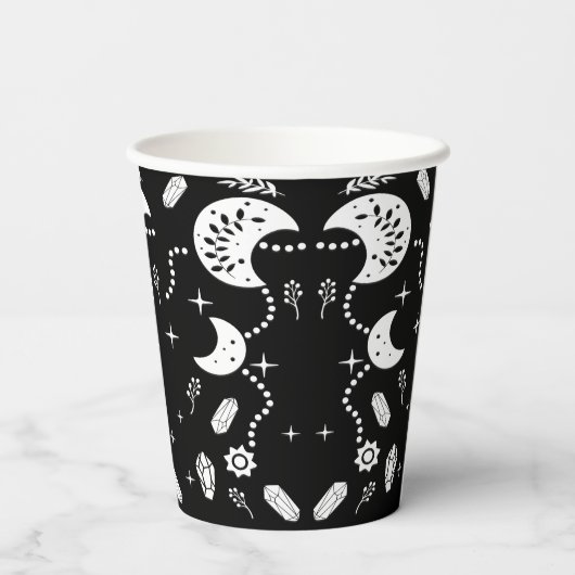 Witchy Vibes Halloween papieren bekers (Achterkant)