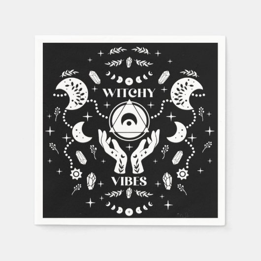 Witchy Vibes Halloween papieren servetten (Voorkant)