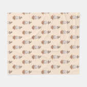 Witchy Vibes - Halloween Witch Ghost Sinaasappel Fleece Deken (Voorkant (Horizontaal))