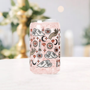 Witchy Vibes Pattern Blikvorm Glas