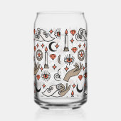 Witchy Vibes Pattern Blikvorm Glas (Rechts)