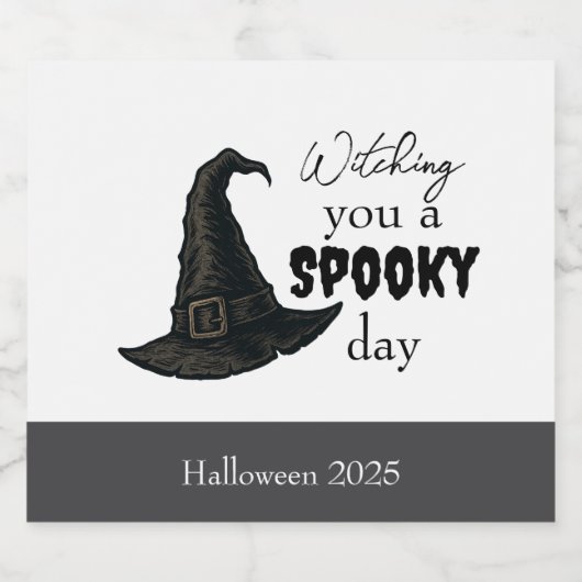 Witchy Vibes - Spooky & Stijlvol | Bier Etiket (Enkel label)