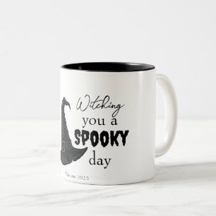 Witchy Vibes - Spooky & Stijlvol Tweekleurige Koffiemok