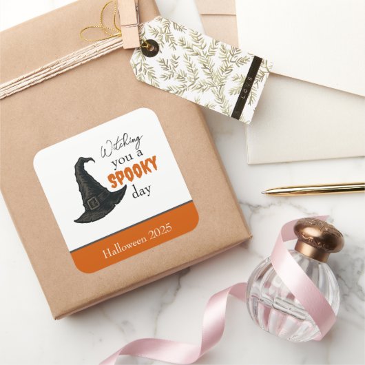 Witchy Vibes - Spooky & Stijlvol | Vierkante Sticker (Geschenken)