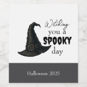 Witchy Vibes - Spooky & Stijlvol | Wijn Etiket (Enkel label)
