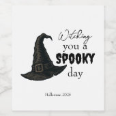Witchy Vibes - Spooky & Stijlvol | Wijn Etiket (Enkel label)
