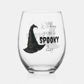 Witchy Vibes - Spooky & Stijlvol | Wijnglas Zonder Voet (Achterkant)