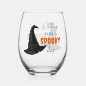 Witchy Vibes - Spooky & Stijlvol | Wijnglas Zonder Voet (Voorkant)