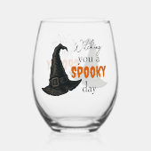 Witchy Vibes - Spooky & Stijlvol | Wijnglas Zonder Voet (Achterkant)
