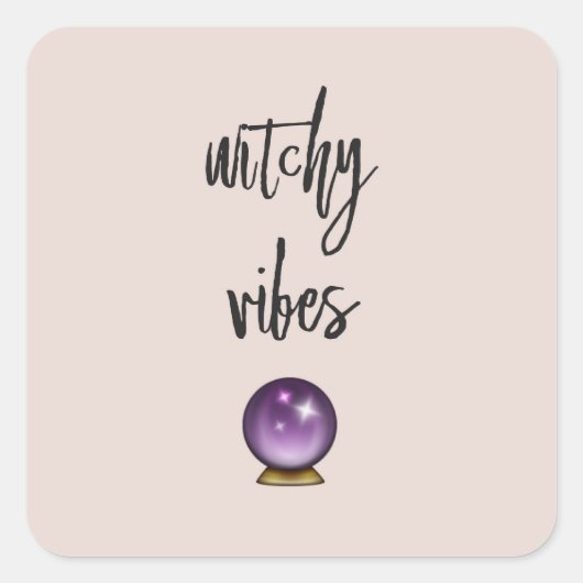 Witchy Vibes Sticker Crystal Ball Emoji (Voorkant)