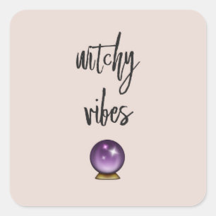 Witchy Vibes Sticker Crystal Ball Emoji