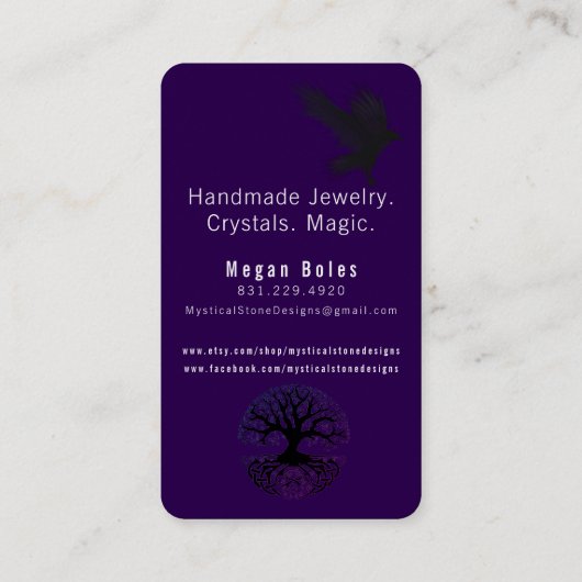 Witchy Visitekaartje (Achterkant)