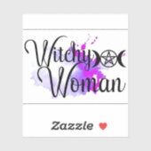 Witchy Vrouw Custom-Cut Vinyl Sticker (Vel)