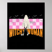 Witchy Vrouw Grappig Halloween kostuum Spooky Femi Poster (Voorkant)