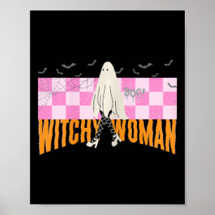 Witchy Vrouw Grappig Halloween kostuum Spooky Femi Poster