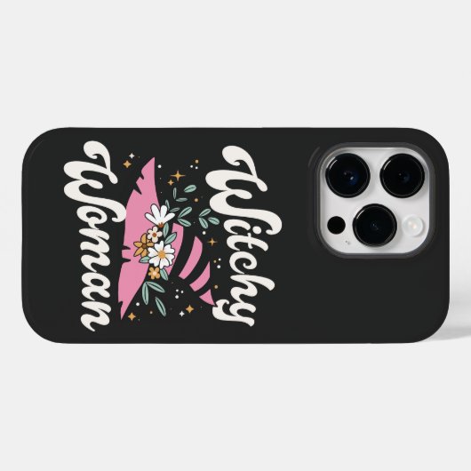 Witchy Vrouw Grappig Roze Heks Halloween Case-Mate iPhone Case (Achterkant (horizontaal))