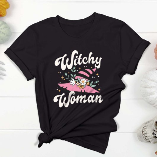 Witchy Vrouw Grappig Roze Heks Halloween T-shirt