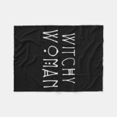 Witchy Vrouw Halloween Kostuum Fleece Deken (Voorkant (Horizontaal))