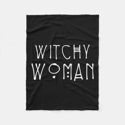 Witchy Vrouw Halloween Kostuum Fleece Deken (Voorkant)