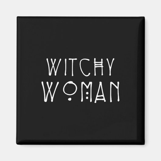 Witchy Vrouw Halloween Kostuum Magneet (Voorkant)