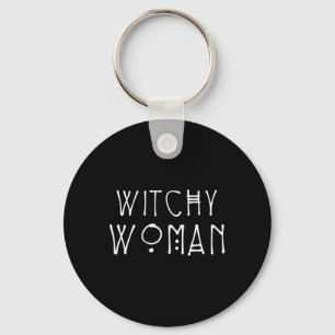Witchy Vrouw Halloween Kostuum Sleutelhanger