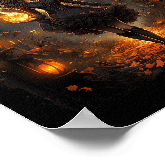 Witchy Vrouw Meisje Halloween Kostuum Witchcraft W Poster (Hoek)